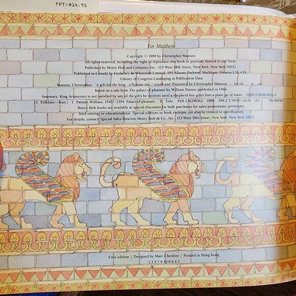 Signed A Gift For The King : A Persian Tale Retold By Christopher Manson Ist Ed - Picture 6 of 7